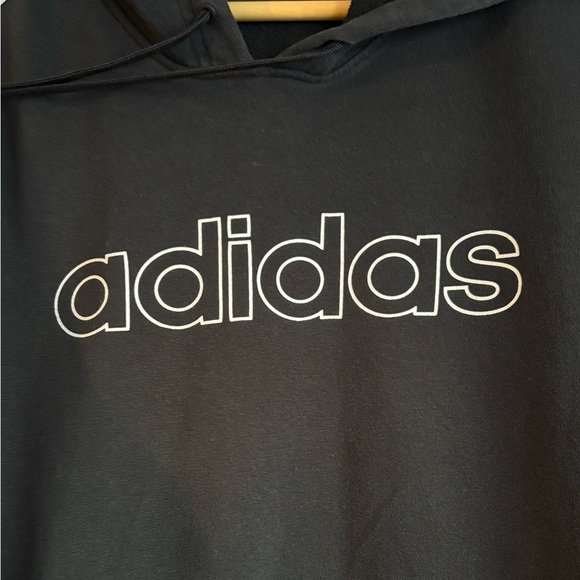 Adidas Black Hoodie with White Accents - Picture 4 of 7